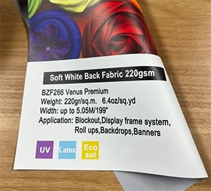 Eco-solvent Soft White Back Fabrics Eco-solvent Soft White Back Fabrics