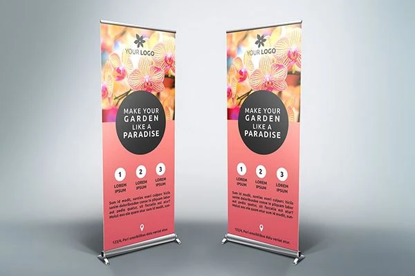 Göndörödésgátló Roll Up Fabric Banner